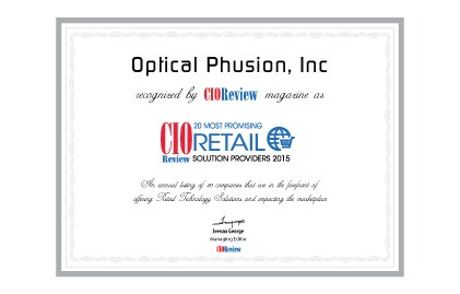 tgr8house1's tweet photo. Optical Phusion, Inc., 2015 Top 20 Retail Solutions Provider by CIO Review https://t.co/qpYJvKSHfI @CIOReview #grocery #supplychain #retail https://t.co/42buAGHqSN