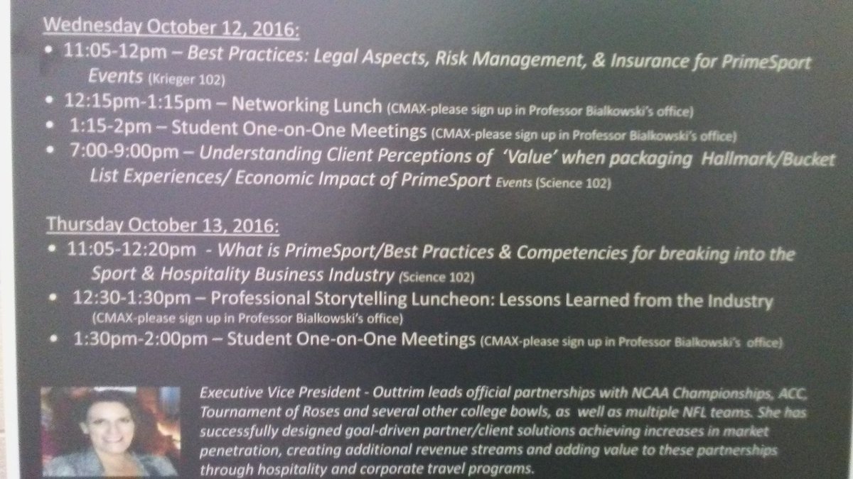 ConcordiaHEM's tweet photo. Executive VP Sharyn Outtrim is On-Campus today! Available today are many events as well as tomorrow! Her schedule is below! #CUSEB #CUHEM https://t.co/G5eTxPnA0x