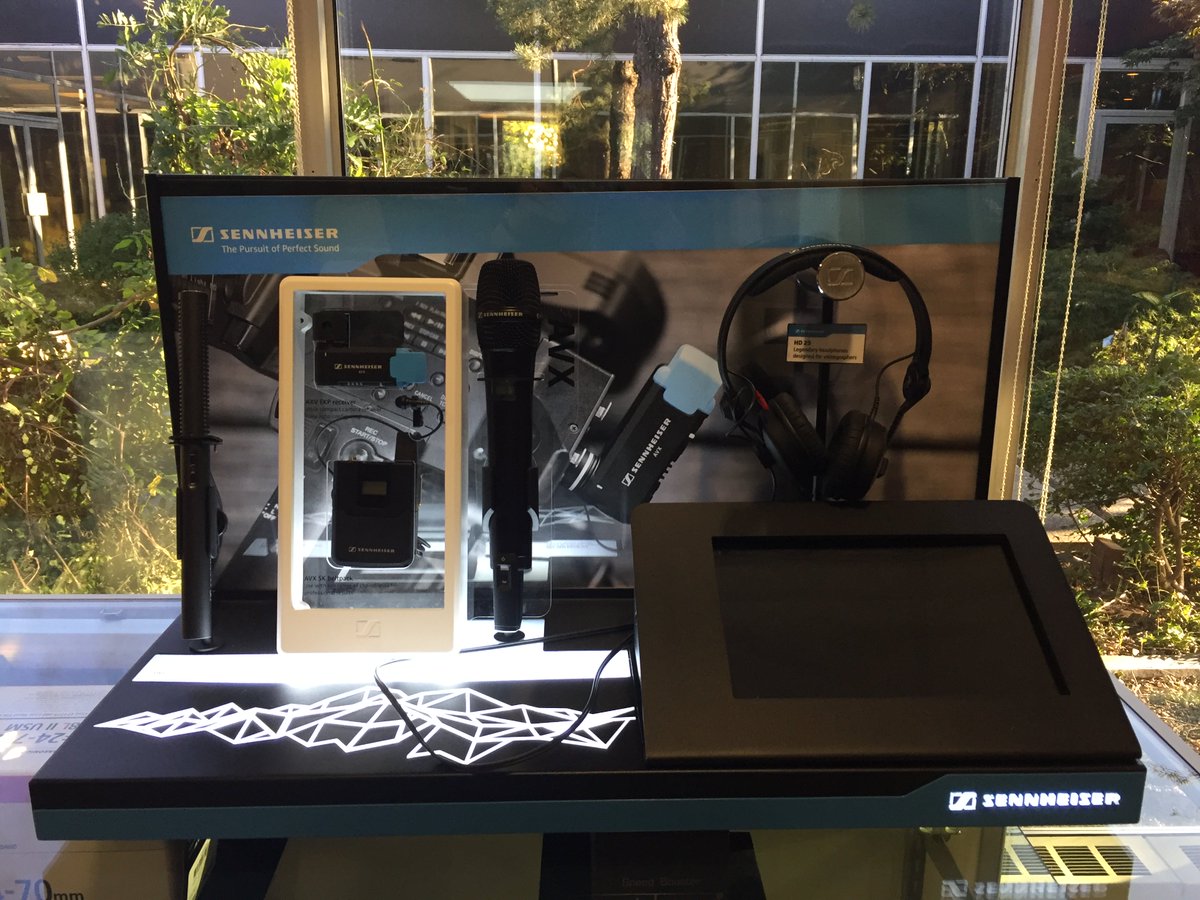 rulebostoncam's tweet photo. Say hi to Michael Kalish in the Showroom after this morning's Learning Lab and check out the @SennheiserUSA display. #RBCGear #RuleSales https://t.co/1LunATkTG2
