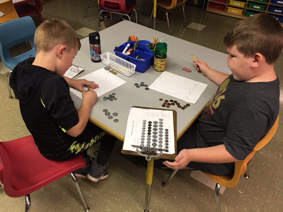 Mrs_Barbera's tweet photo. Organizing, sorting, naming, and counting coins in math today! https://t.co/Z1GX9dpMzm