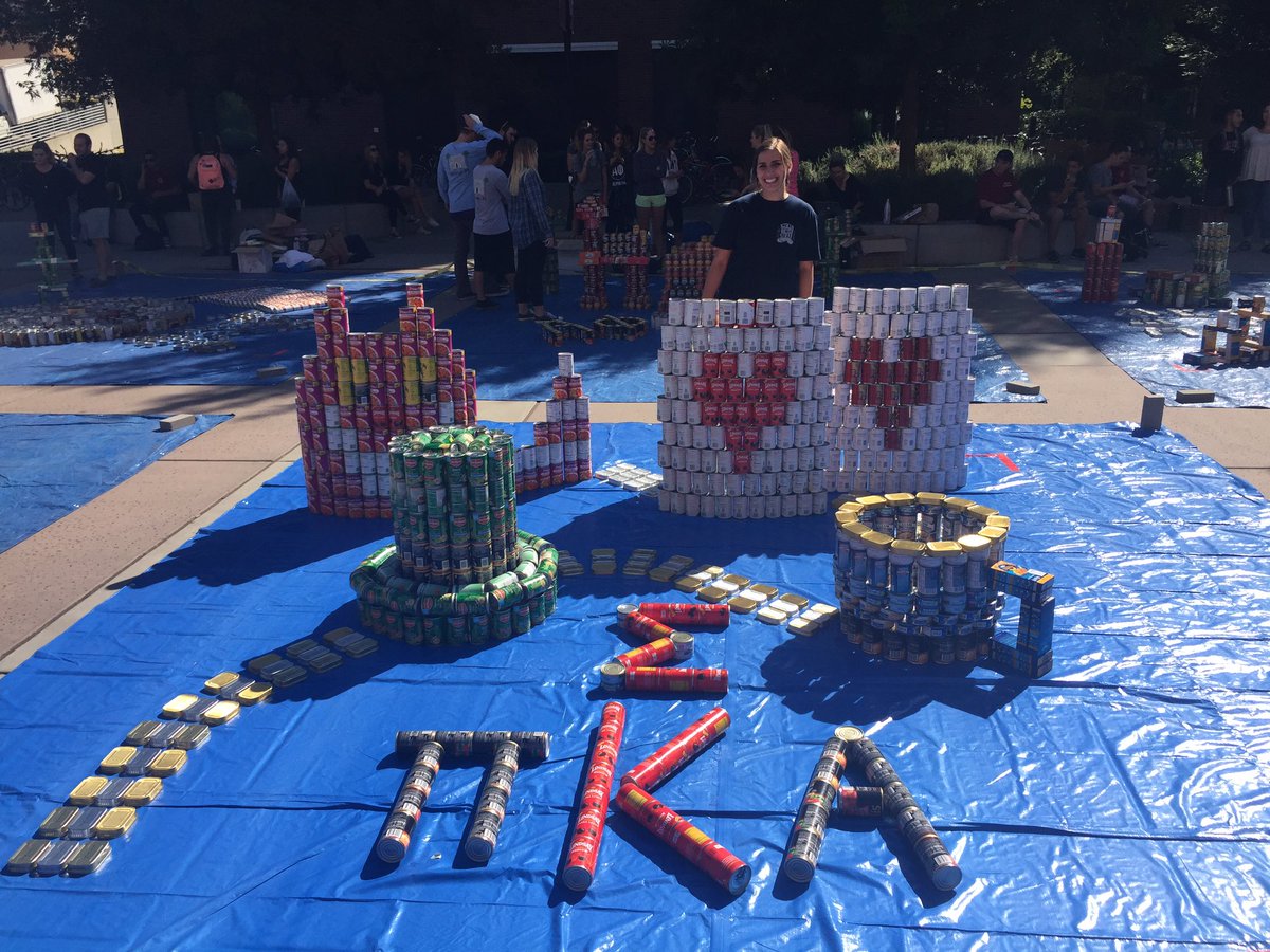 csucpanhellenic's tweet photo. #EnchantedJouney has completed their Alice in Wonderland inspired canstruction! ΣΠand Ξ ΞΞ #greekweek16 https://t.co/vz0ctYzNVa
