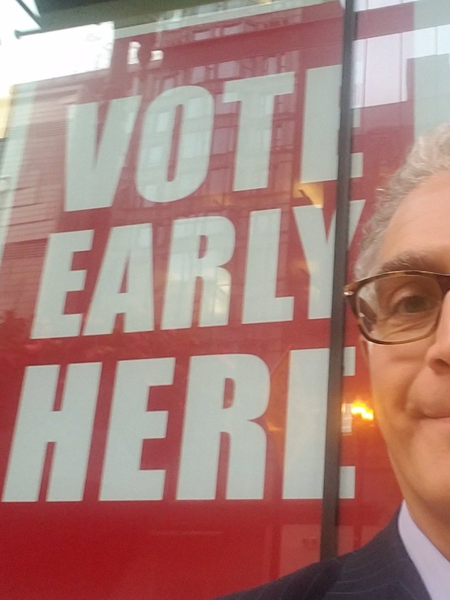 Since I am going to be out of the country on election day, grateful to be able to vote early. Voting is a great American privilege. #Vote!