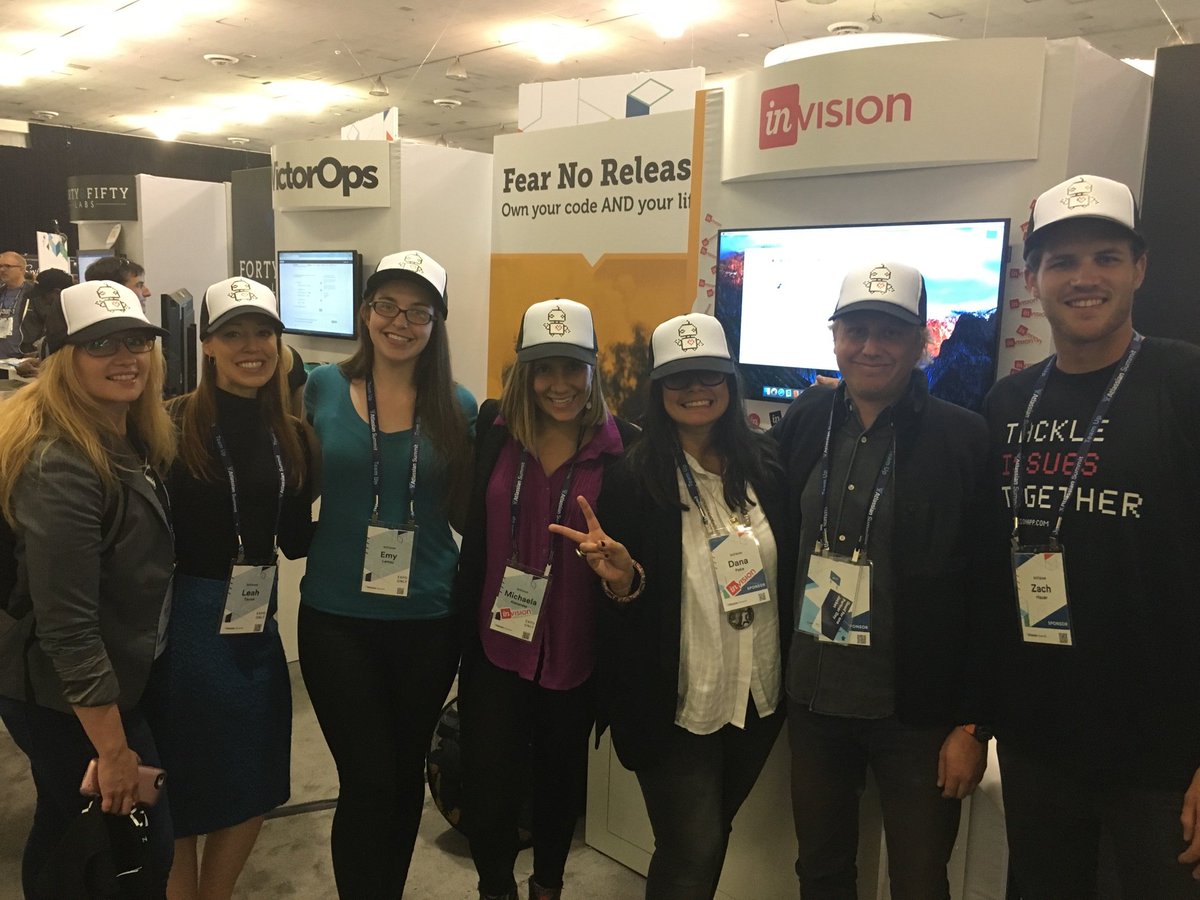 InVisionApp's tweet photo. Hey, #AtlassianSummit—Tag @InVisionapp #TackleIssuesTogether w/ a pic of you + InVision temp tattoo for a chance to win a sweet trucker hat! https://t.co/SJmJzIYp7g