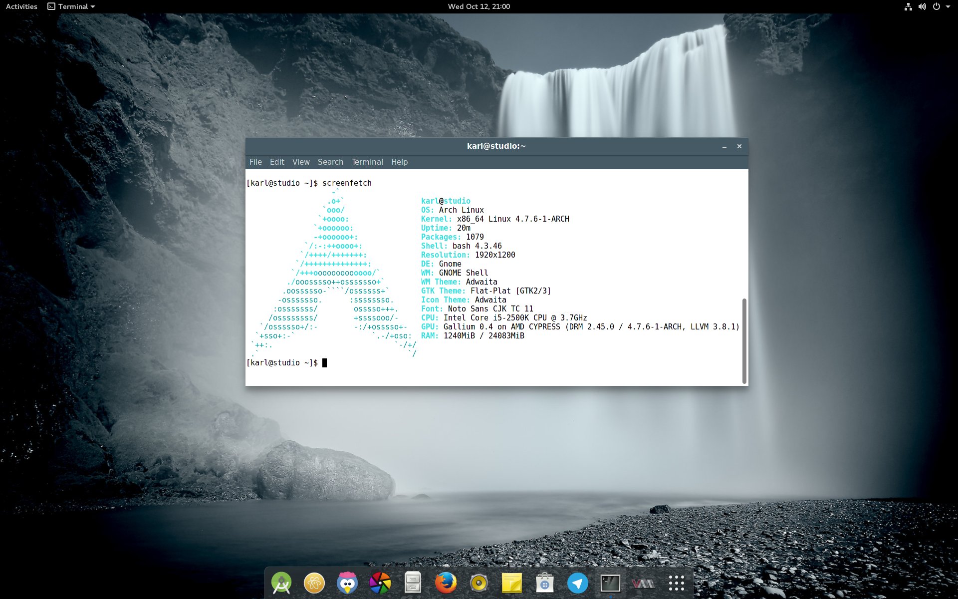 Gnome Arch Linux