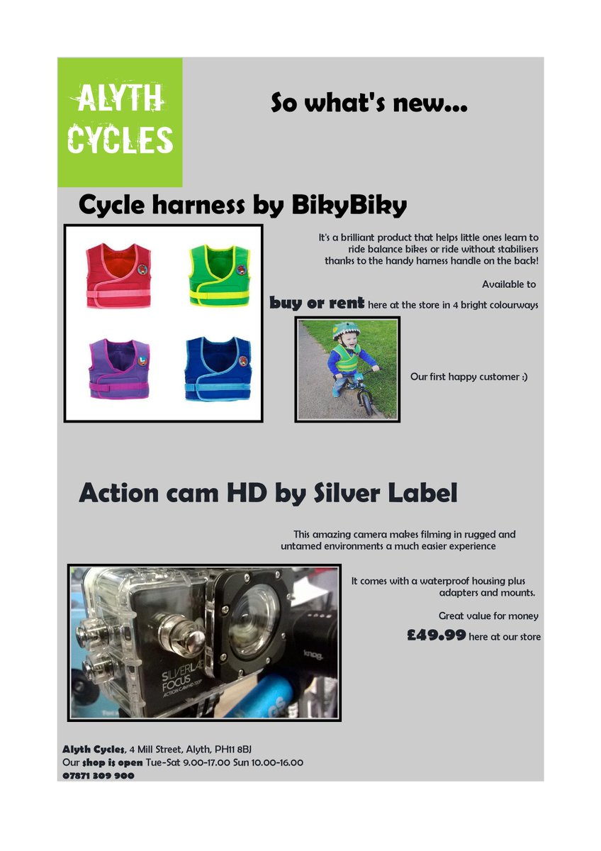 AlythCycles's tweet photo. So what's new...our mini #newsletter attached :)
#PerthshireHour #ScotlandHour #cycleshop https://t.co/MpQ0XmqOxj