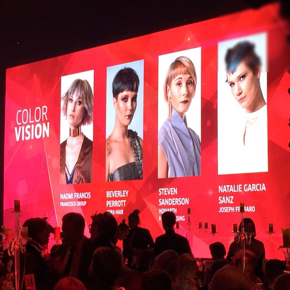 corahairbeauty's tweet photo. Congrats Bev @Planbhairart A great #Wella #Trendvision2016 final @corahairbeauty love your work! https://t.co/Mz5XhHSuni