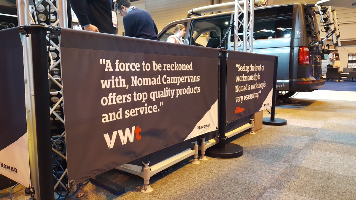 nomadcampervans's tweet photo. Another day draws to close at the wonderful @NECCaravanShow. Don't forget to pop by our stand 11.130 with all your camper questions. :-) https://t.co/2lf4UILsIW