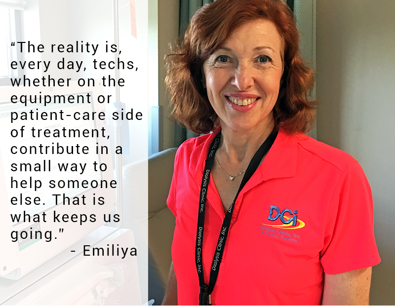 DCI_Dialysis's tweet photo. Emiliya started out as a PCT with DCI in 1989. Today, she's one of our top Area Technical Managers—https://t.co/LNexdpMr0T #DialysisTechWeek https://t.co/hphJ1xEyBP