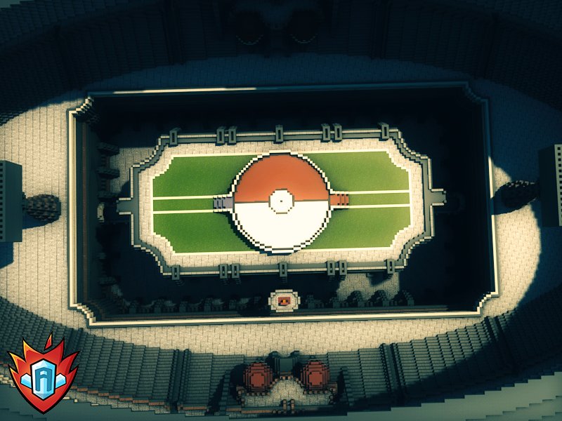 ArkemisMG's tweet photo. Et hop, on dépose ça ici pour le bonheur des fans de Pokémon ! Tout comme le pont cette arène a aussi été construite par @4rckAngel  🔥 https://t.co/S7k1ShlT0Q