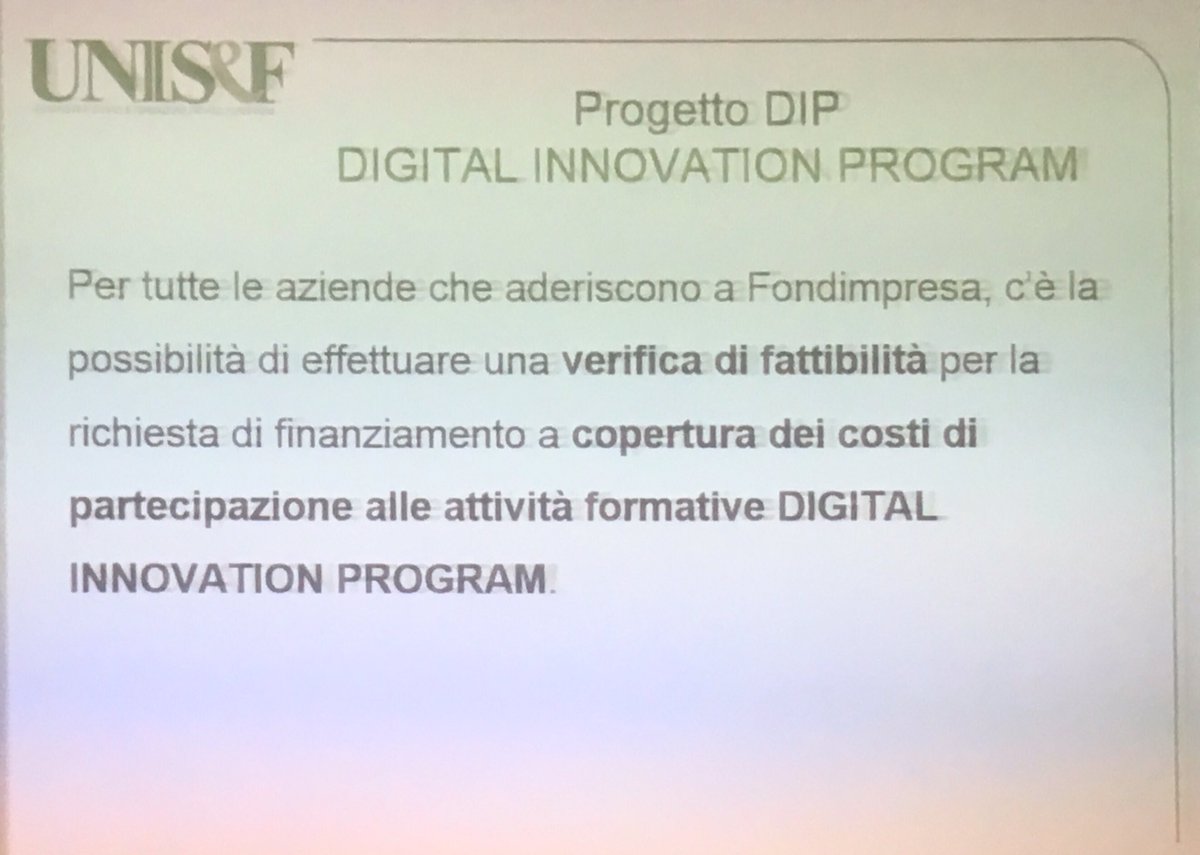 giraldo_ale's tweet photo. Una #buonanotizia: l'iscrizione #DigitalInnovationProgram https://t.co/ai9HpfbtnE può essere finanziata #Fondimpresa https://t.co/YC2su9QiKQ https://t.co/bA90YhiR73