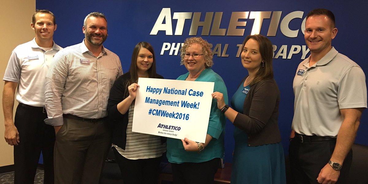 Athletico's tweet photo. Happy National Case Management Week! Athletico extends our sincere appreciation for the work case managers do! #CMWeek16 https://t.co/Y9NSU9LV5l