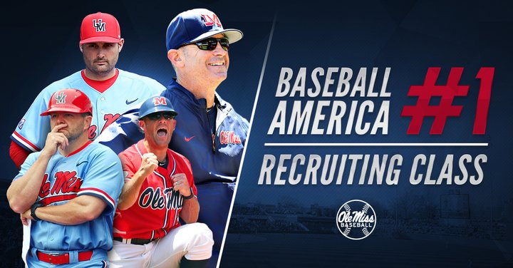 OleMissBSB's tweet photo. #RebsBSB Recruiting Class Ranked No. 1 in the Nation #HottyToddy

>> https://t.co/8R8FlqR98W https://t.co/iJ4fjlYmiL