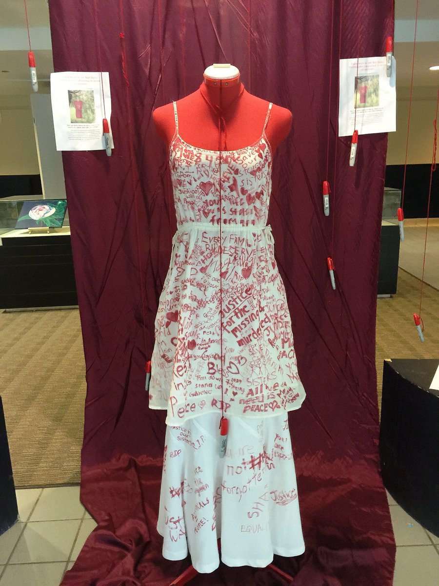 TCDSB's tweet photo. Red Dress Project bringing awareness to missing &amp; murdered Aboriginal women https://t.co/M6bwgZioJd @CarterCouncil @InsideTOnews https://t.co/9LXNv0mDJk