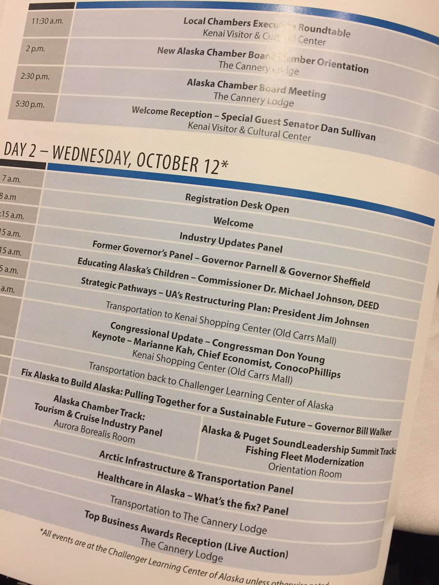 rdcalaska's tweet photo. Today is the @AlaskaChamber conference kicking off with an industry update panel. @AOGA @AlaskaMiners ANCSA CEOs, ATIA & PSPA. #AKfuture https://t.co/0bKX1UtLpm
