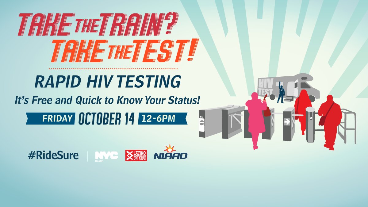 nycHealthy's tweet photo. Happening today! Free HIV testing in recognition of Nat'l Latinx AIDS Awareness Day: https://t.co/gCryPrnfjk #NLAAD https://t.co/5I6v6BJOQT