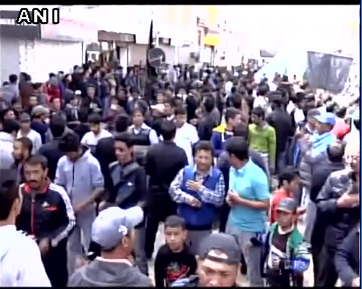 Jammu and kashmir: muharram procession taken out in leh Jammu and kashmir: muharram procession taken out in leh
