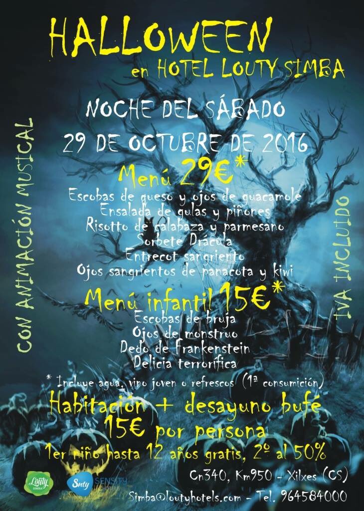 Hotelsimba's tweet photo. Fiesta Halloween en Hotel Restaurante Louty Simba https://t.co/qrSKSxbsj6