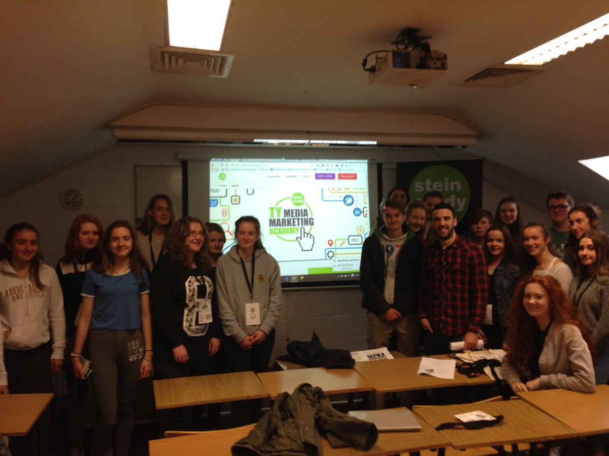 SteinStudy's tweet photo. Another great day #TYdigital Media Marketing Academy. Thank you Chris from @DublinCityUni talking about mkting - 3rd level & future careers https://t.co/zLb4LMDB9r