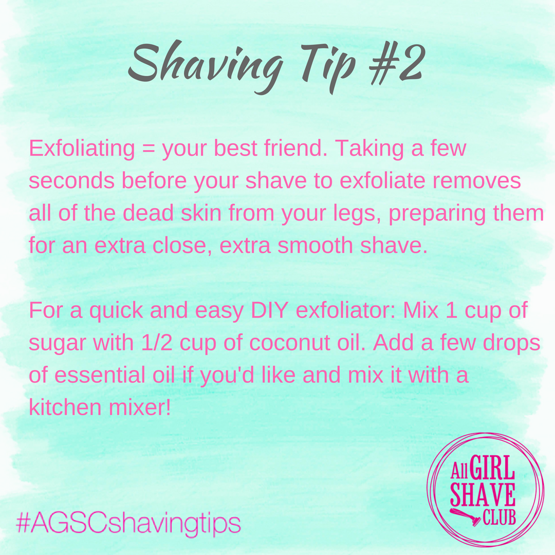 ShaveGirl's tweet photo. We might be borderline addicted to #exfoliating. It's one of the best ways to prepare for an ultra close #shave! #AGSCshavingtips https://t.co/GKAYa34sYD