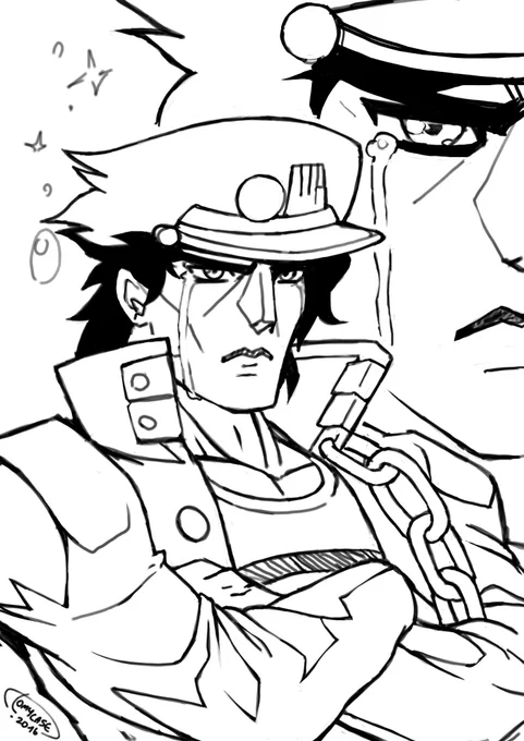 Après m'être enfilé les 3 part animées de JJBA, j'exprime mes feels ^^
(fait sur GIMP) 