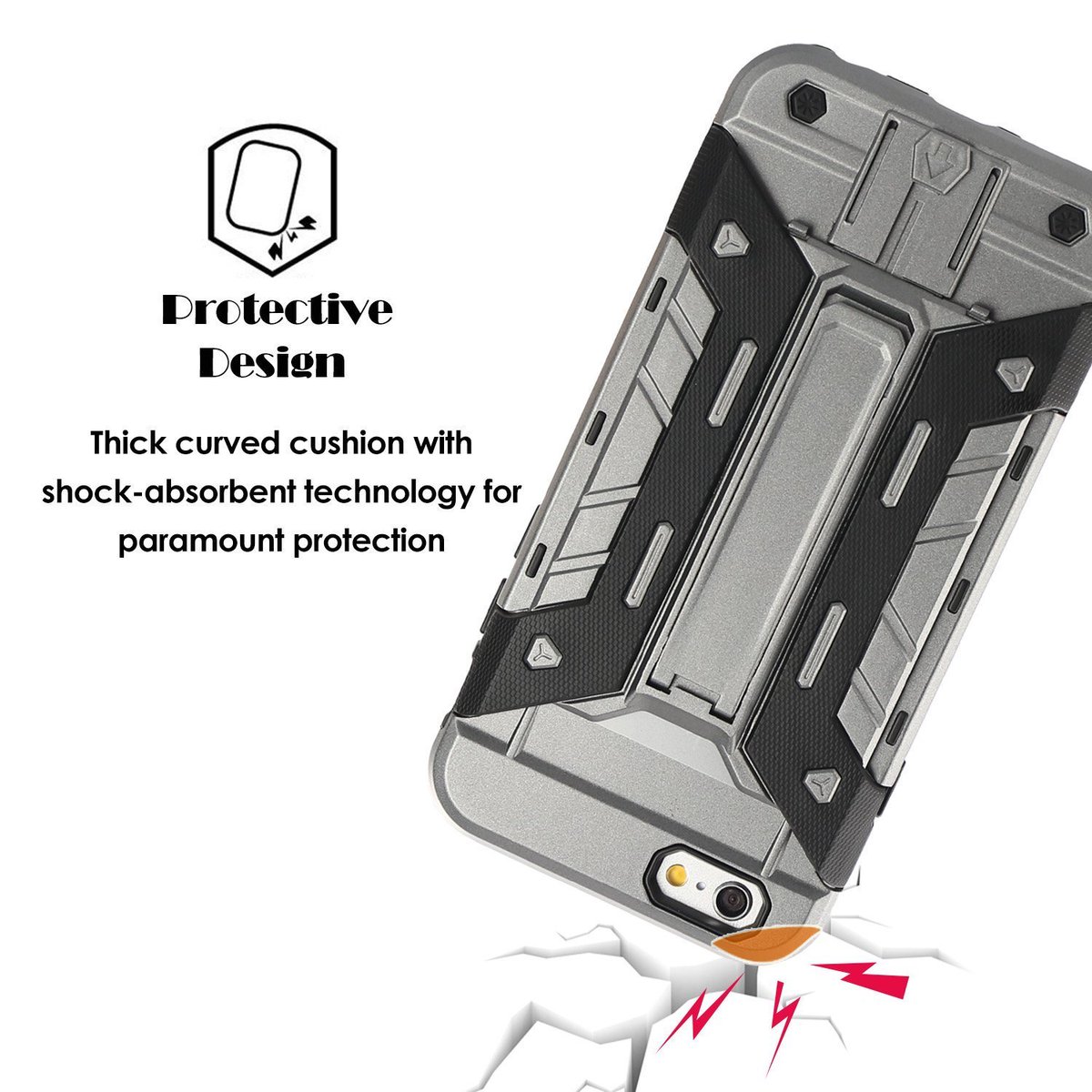 jimkevglobal's tweet image. iPhone 7/7 Plus Card Holder Case-Silver Gray Heavy Duty Dual Layer EXTREME  Protection Cover with Kickstand &amp;amp; Card Holder-Extreme Hard Serie