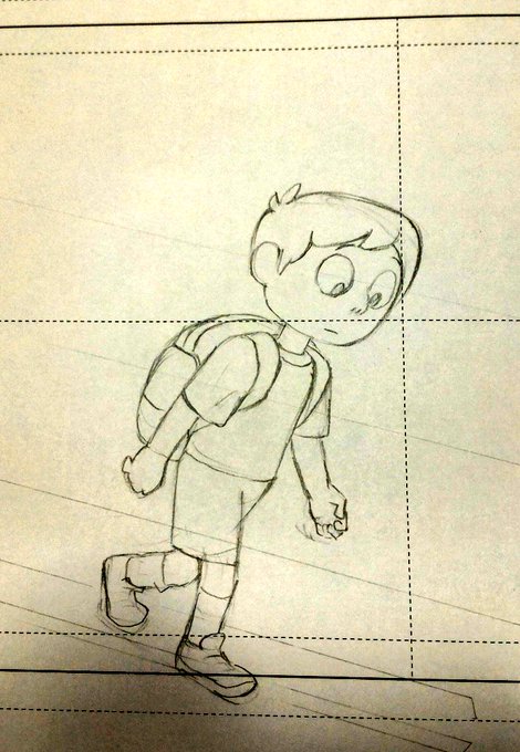 @su_frwk not used drawing. コニーにぶん投げられるジェフくん。リュック紐を持たせるように直しの指示が入ったから使わなかったものです。この話数はつい何度も観ちゃいます(手前味噌ではなくレベッカさん達が凄いという話ですが)。 