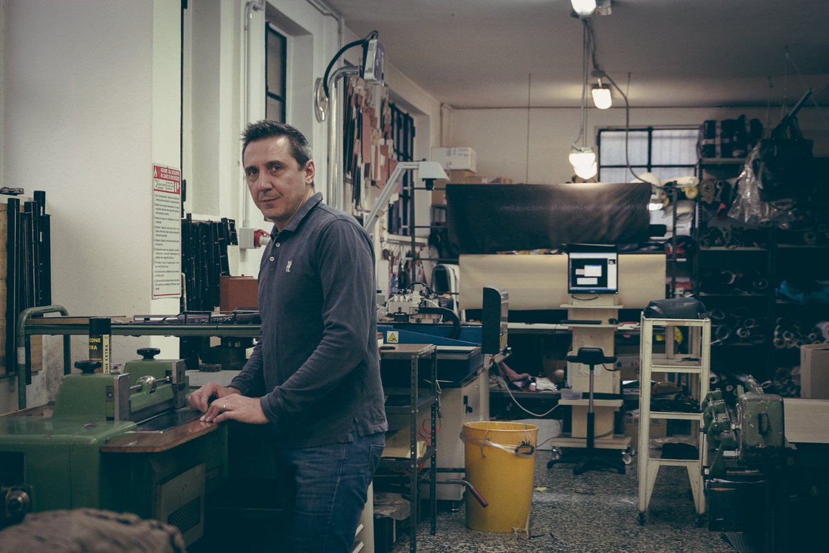 aerogramco's tweet photo. Introducing Davide. He makes our backpacks. #whomademyclothes #madeinitaly https://t.co/7udTH6bJlC