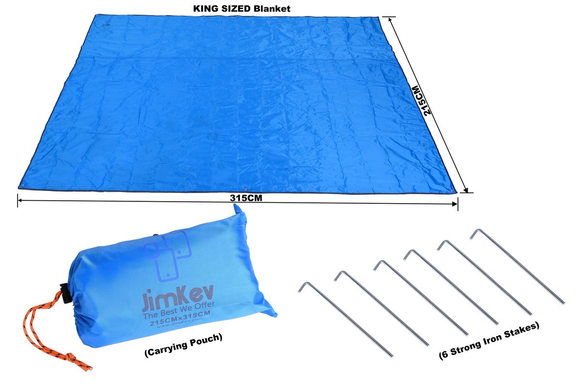 jimkevglobal's tweet image. Water Proof Beach Camping Blanket Mat (215CMx315CM)  Sand &amp;amp; Water Resistant, Strong Ripstop Parachute 210 Denier Coated  Nylon Oxford Fabric