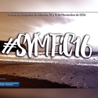 semfyc's tweet photo. El 11 de noviembre: XXVII Congreso de la Sociedad Valenciana de MFyC y XVII Jornadas de Residentes serán en Alicante #SVMFIC16 https://t.co/ZiM1gEY05e
