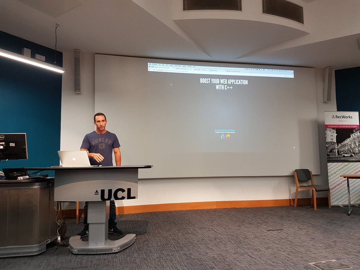AdamTheNagy's tweet image. .@F3lipek talking about #asmjs #webassembly #emscripten at #FrontEndgineers meetup at @ucl