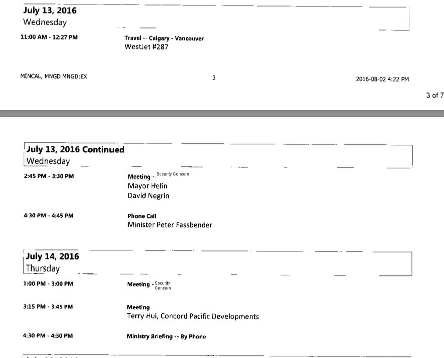 Today's BC Liberal #NoRecords hilarity. Housing Minister/Deputy Premier met with #vanRE titan/$564K party donor in July. #bcpoli #cdnfoi