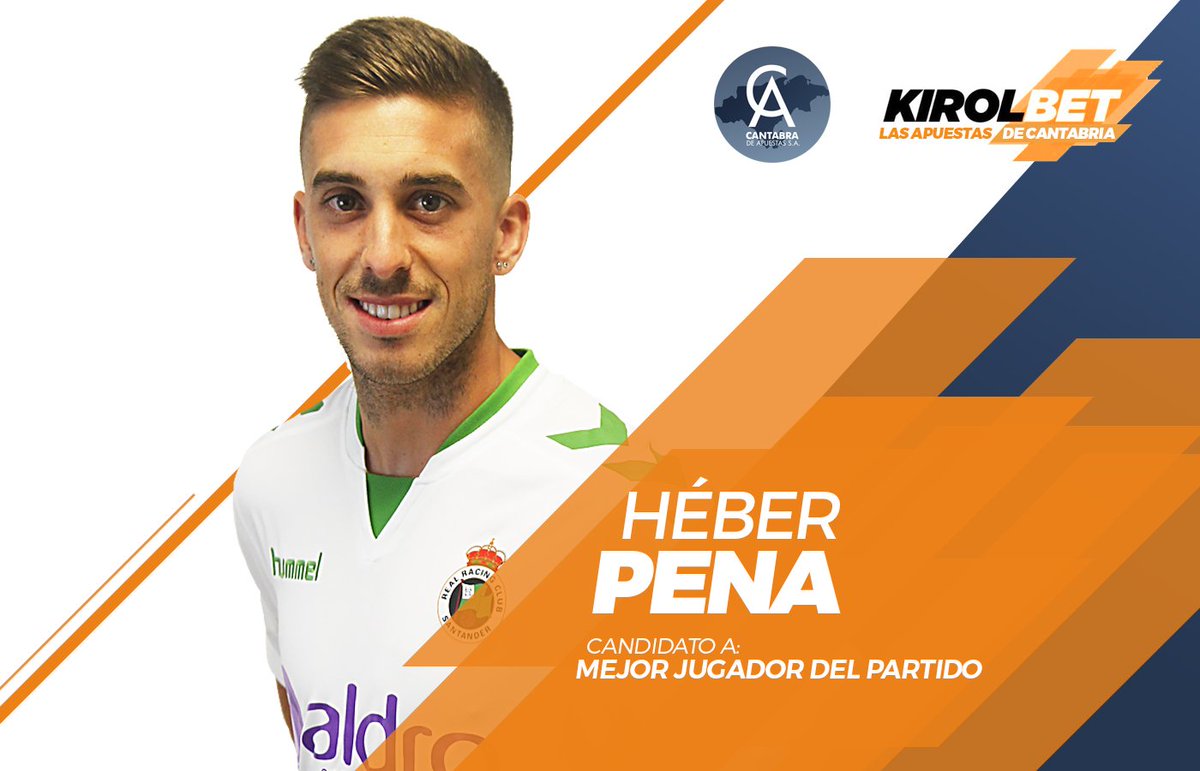 realracingclub's tweet photo. Héber Pena (@HeberPena14), candidato al premio #Kirolbet como MVP racinguista. ¡RT o MG para votar por él! #RRClive https://t.co/L6dlfNOJg7