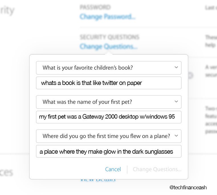 There are only two sensible ways to answer a security question <a href="/jessysaurusrex/">Jessysaurusrex ✨</a>