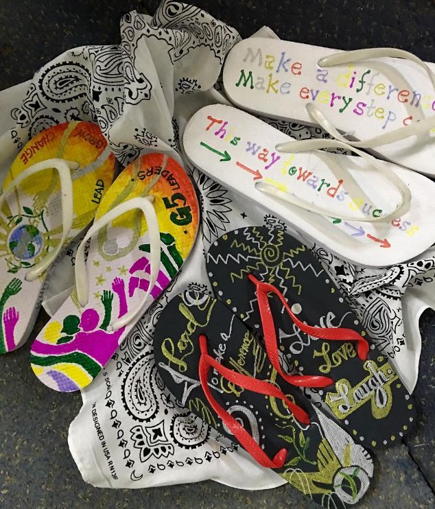 g5engagement's tweet photo. Celebrating Leaders who make a Difference! #OneG5's Leaders designed slippers for HAVEN FOR CHILDREN during G5's CLAD 2016 https://t.co/HqwMikJ35L
