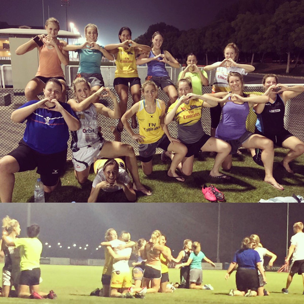 Frustrating session as we learn how to pass the ball around the park, in the long run we'll love the fact we struggled through #Dubai #love