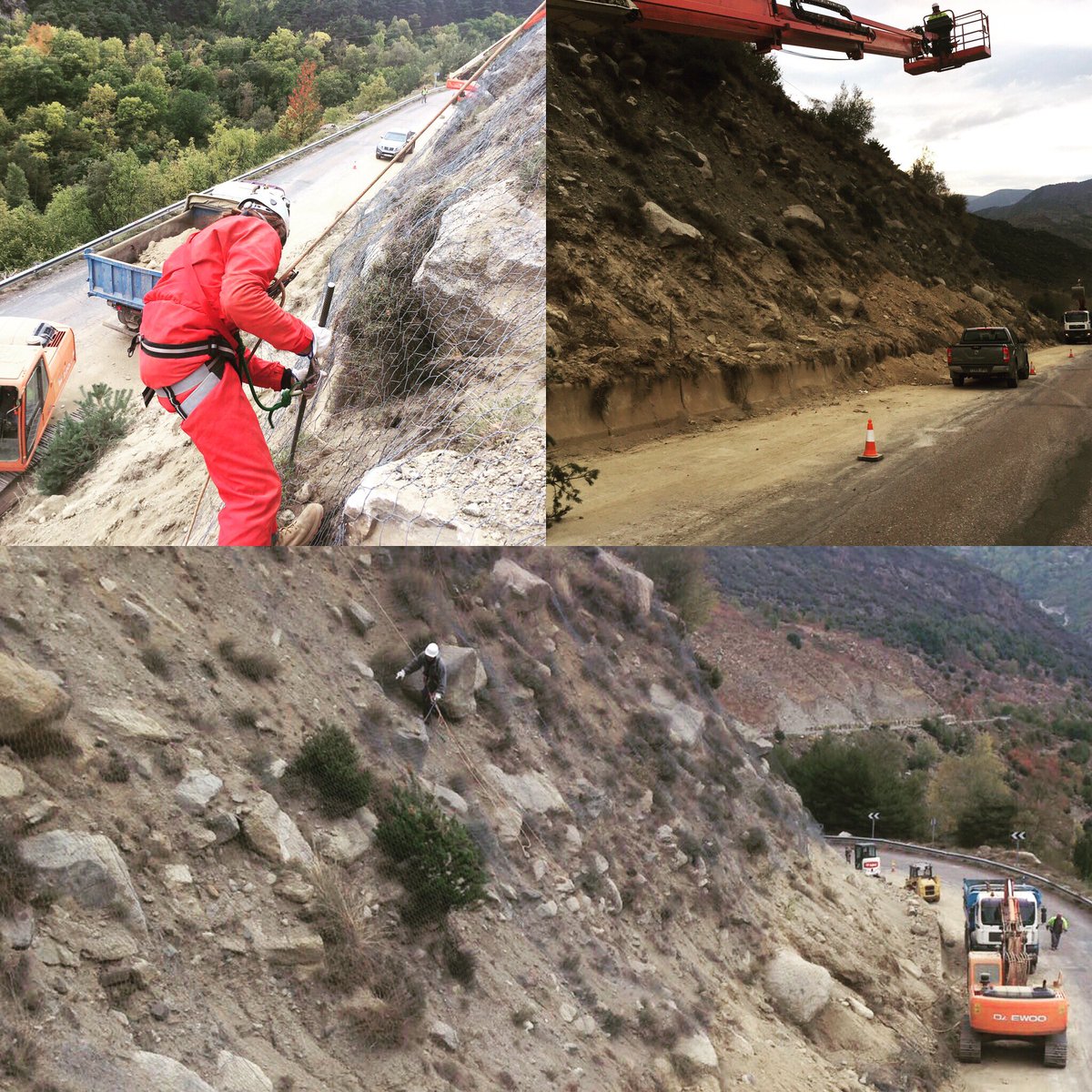 Perfo_Roca's tweet photo. Obra de reforçament del ferm i estabilització de talussos a la carretera LV-5004, de la C-13 a Espot. #perforoca #maimaenginyers https://t.co/aSywUGaaZt