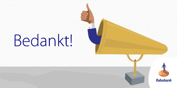 Rabobank wint de Gouden Spreekbuis 2016: rabo.nl/d6fipy6i Wij willen iedereen bedanken die hieraan heeft bijgedragen!