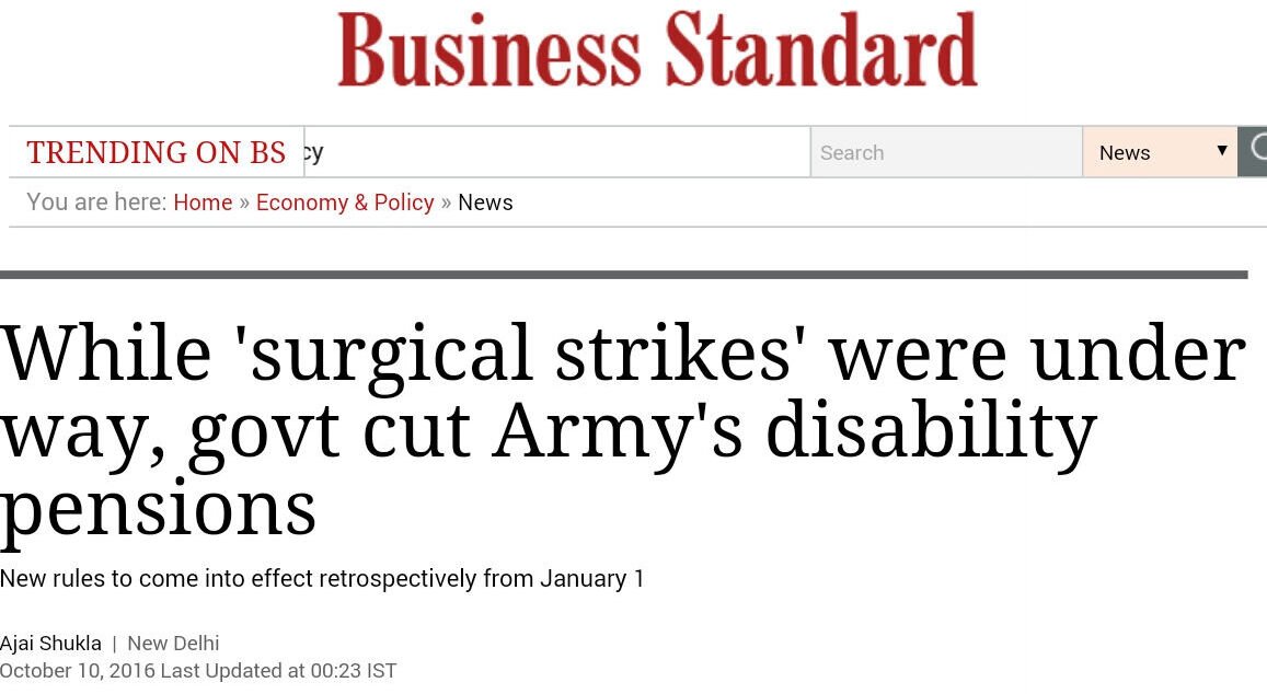 geetv79's tweet photo. #ParrikarInsultsArmy
How to Dishonour Soldiers:
ShortChanging, BackStabbing, Breaking Promises
#ModiBackStabsArmy
#ModiRobsArmyPension https://t.co/Ij7azkvt5y