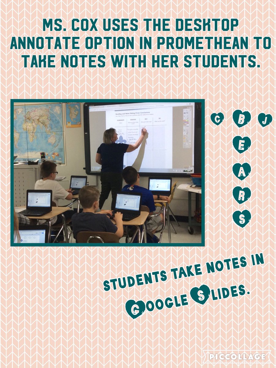 EdTechJennifer's tweet photo. Ms. Cox & @Promethean = love at first sight. #CBJBears @slotahal @gccisd_edtech @rspoutra https://t.co/LpTBXjEXsH