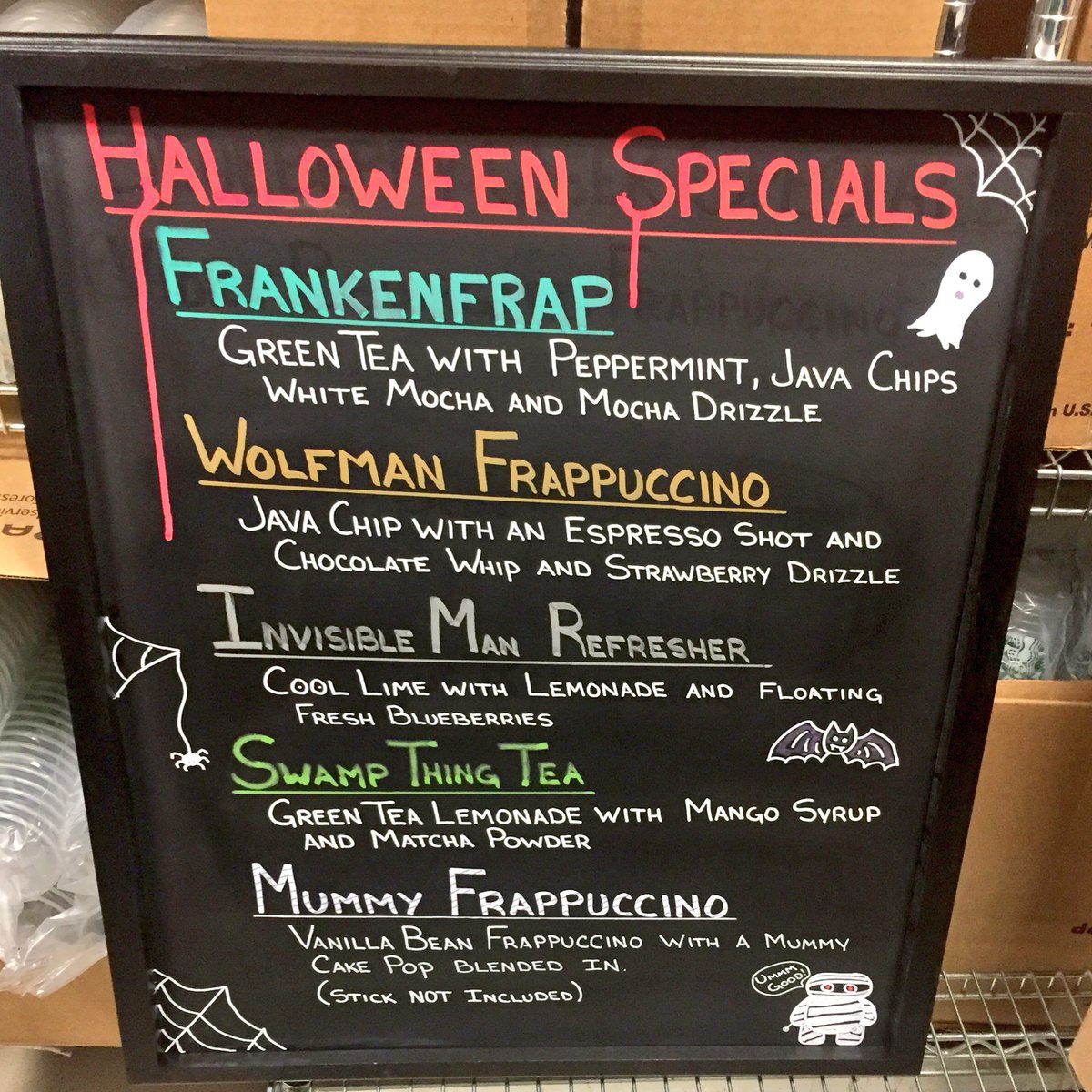 StarbucksTomE's tweet photo. Halloween drink specials are ready to roll out tomorrow @DisneySprings https://t.co/WiLN1NtYvm