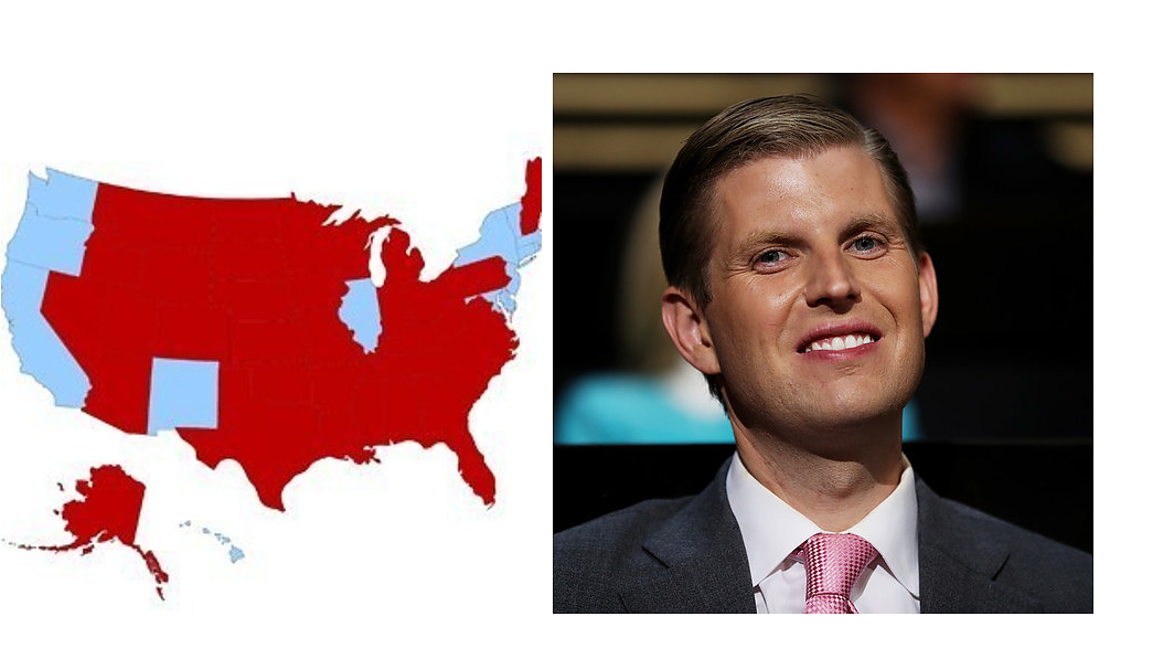 BuzzFeed's tweet photo. Eric Trump used an โIf Only Men Votedโ map to convince supporters his dad has โmomentumโ https://t.co/zQmfISo7di https://t.co/2ujXpSF1PD
