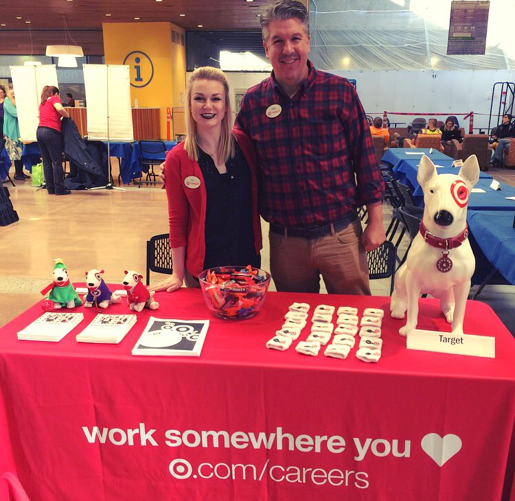 Alexandra_Tisha's tweet photo. We're #doggone career fair crazy today! #seasonalhiring #target #recruiting #T0345 #dubsquarestaffers https://t.co/04KYBiA752
