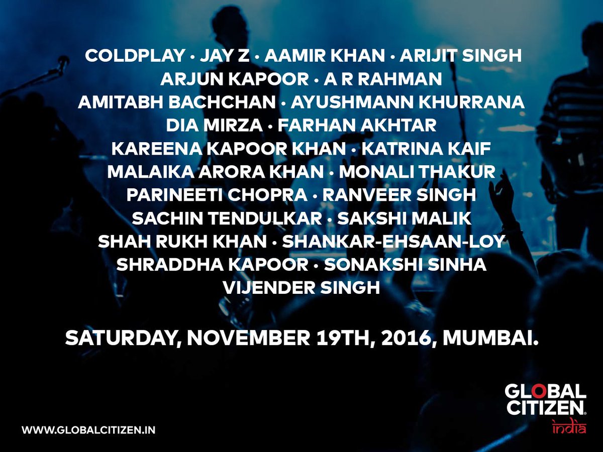 glblctznIN's tweet photo. Presenting our NEW LINEUP !! Get ready for the most exciting festival of the year. Only 37 days to go! #November19 #GlobalCitizenIndia ⭕ https://t.co/DroLDH0E7m