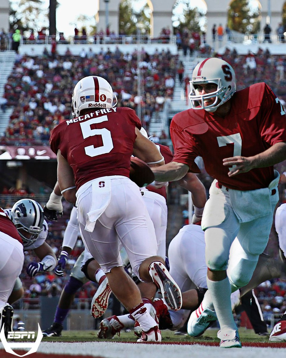 ESPNCFB's tweet photo. Elway and McCaffrey on the same offense?

We'd love to see that. #WhatIfWednesday https://t.co/NOz928uHAt