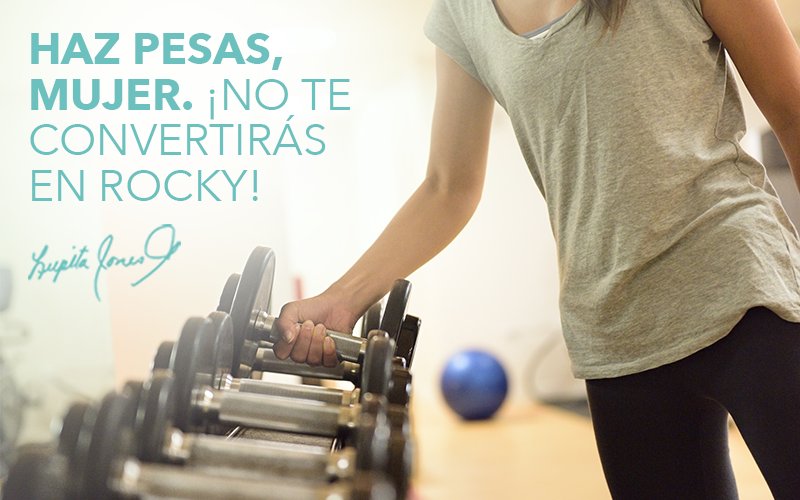 Mujeres, no tengan miedo de desarrollar una gran masa muscular al hacer pesas; nuestro cuerpo no es igual al de los hombres.
