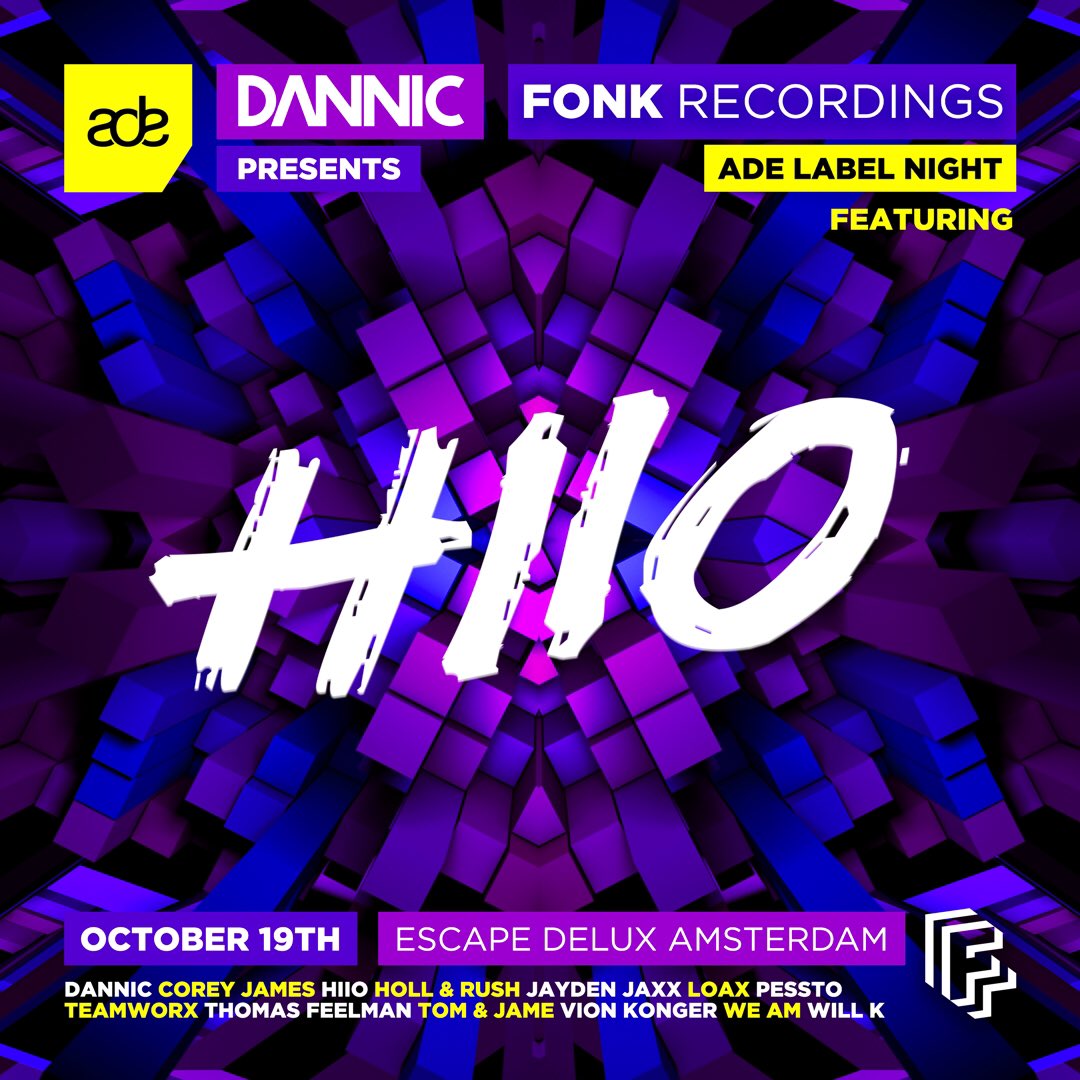 We are ready forAmsterdam!! See you all at Escape this Oct. 19th.   @fonkrec <a href="/dannic/">Dannic</a> #HIIO #ade2016