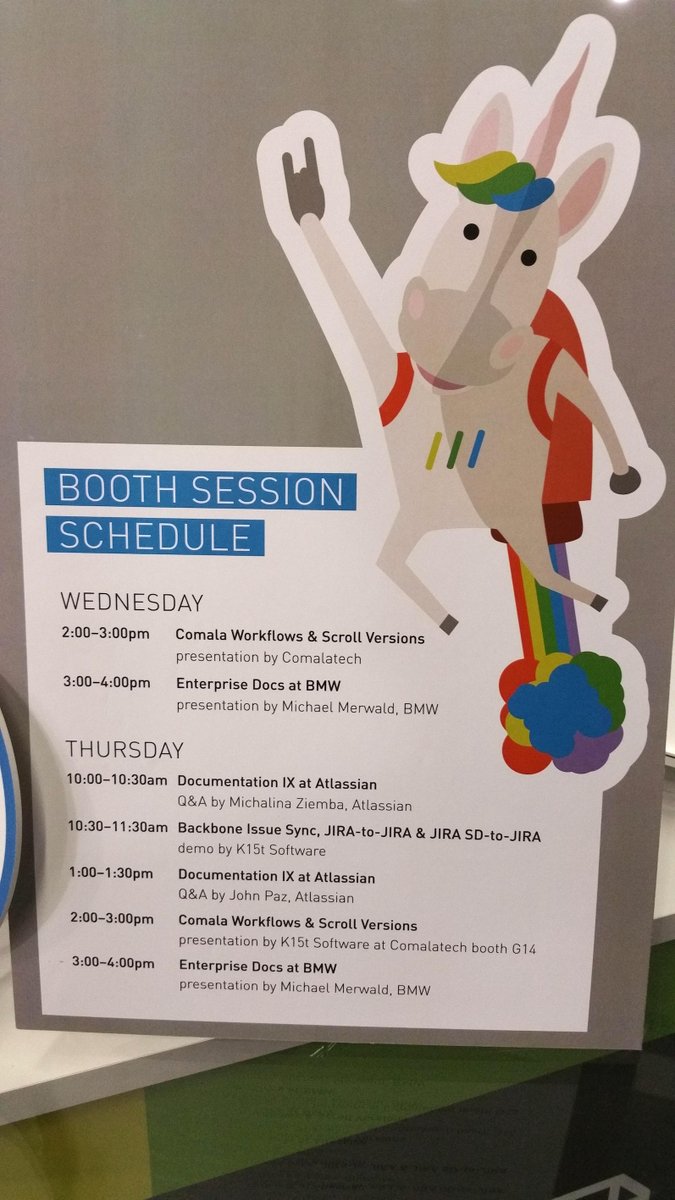 k15t_'s tweet photo. @Comalatech to join for Scroll Versions session. Booth P2 at 2PM #AlassianSummit https://t.co/0JFYomeQrD