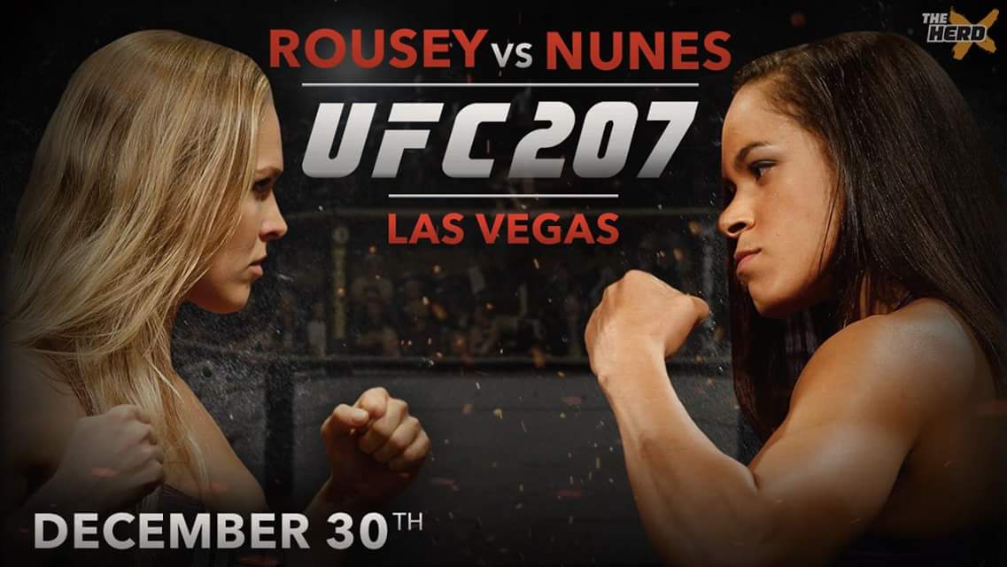 PerSourcesUFC's tweet photo. BREAKING on The Herd: Dana White announces Ronda Rousey will fight Amanda Nunes Leoa at #UFC207 on December 30. (@PerSources14) https://t.co/FyVSwmXHdj