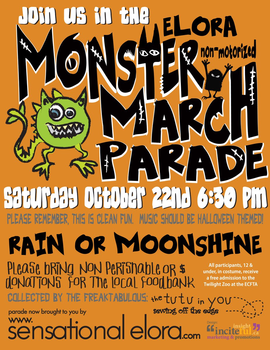 Do you have your costume ready yet?  #MonsterMarch2016 is happening, Oct. 22.  participants 12 &amp; under in costume - free into #ScareFair