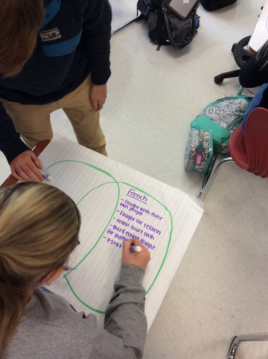 HillLesliePHS's tweet photo. Comparing the causes of the French Revolution and the American Revolution. #mykidsrock @PowdersvilleHS #worldhistory #itsarevolutionisuppose https://t.co/BKjXGUXcM4